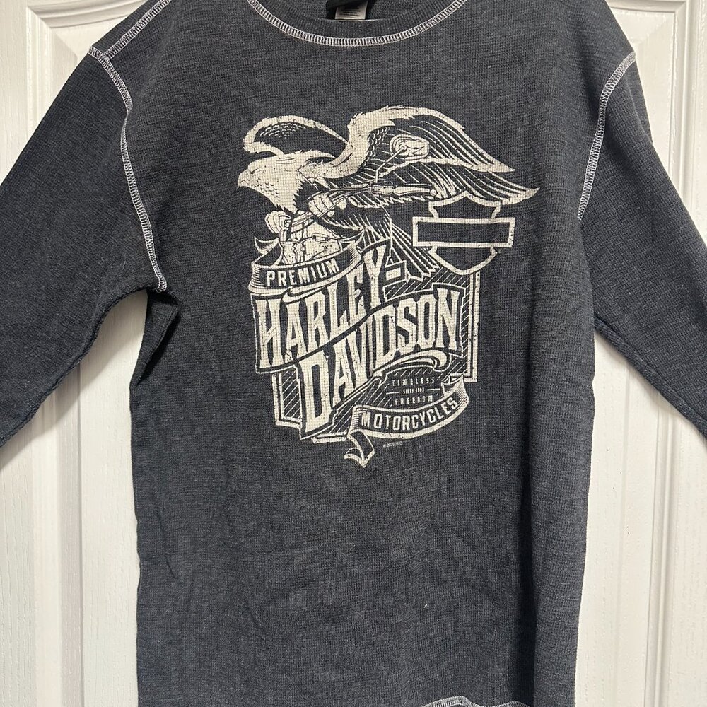 Long Sleeve Pullover Harley Davidson Shirt Size Large, Folsom CA HD.